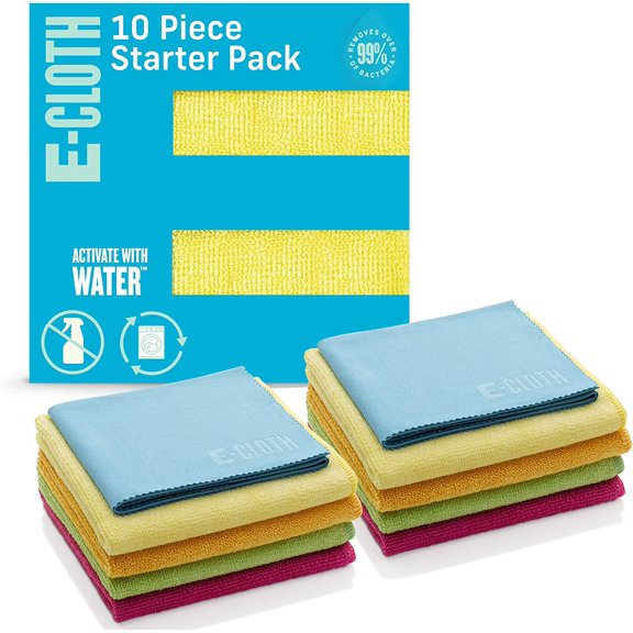 LHTERYouRanTer10-pc Starter Pack, Microfiber Cleaning Cloth Set, Includes Household Cleaning Tools for Bathroom, Kitchen, and Cars, Washable and Reusable, 100 Wash Promise, Assorted Colors