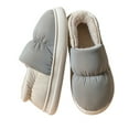 thumbnail image 1 of LHUnf Fuzzy Slippers For Women House Indoor Lined Slippers Indoor Outdoor Soft Sole Shoes Winter Warmth Comfort Bedroom Winter Shoes, 1 of 4