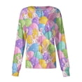 thumbnail image 1 of LHVUOA Easter Womens Warm Up Scrubs Jacket Spring Scrub Jackets Funny Bunny Pattern Long Sleeve Scrubs Tops Working Nurse Uniforms with Pockets, 1 of 4