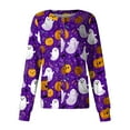 thumbnail image 1 of LHVUOA Halloween Scrub Jackets for Women Funny Halloween Printed Working Jackets Scrub Tops Workwear Nursing Uniforms with Pockets, 1 of 6