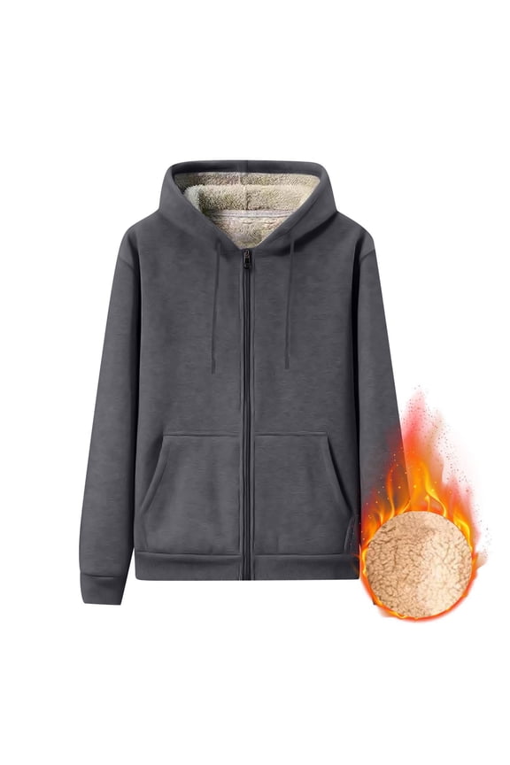 Men's Pullover Zip Up Hoodie Heavy Weight Cotton Winter Cold Weather Pullover Thick Winter Hooded Sweatshirt