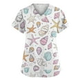 thumbnail image 1 of LHVUOA Scurbs Top for Women Cute Animals Printed Short Sleeve Tops Plus Size Loose Fit Nursing Uniforms, 1 of 5