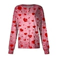 thumbnail image 1 of LHVUOA Valentine Day Trendy Jackets for Women Long Sleeve Snap Front Valentine Love Printed Nursing Uniform Shirts with Pockets, 1 of 4