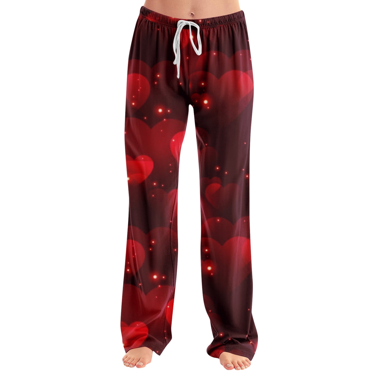 LHVUOA Valentines Day Pajama Pants for Women Womens Soft Pajama Bottoms ...