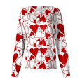 thumbnail image 1 of LHVUOA Valentines Day Scrub Shirts for Women Funny Love Heart Printed Working Jacket Nursing Uniform Shirts with Pockets, 1 of 4