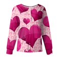 thumbnail image 1 of LHVUOA Valentines Day Womens Warm Up Scrubs Jacket Funny Love Heart Printed Working Jacket Nurse Uniforms Workwear Tops with Pockets, 1 of 3