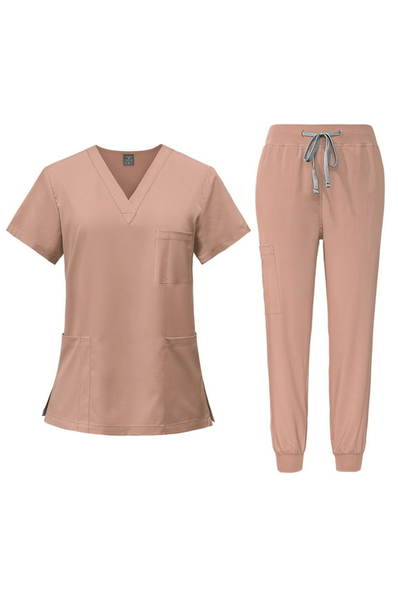 Women's Scrubs Healthcare Sets, Soft Stretch Scrub Shirts.