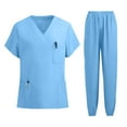 thumbnail image 1 of LHVUOA Women's Stylish Scrubs Healthcare Top, Breathable Stretch Scrub Shirts., 1 of 4