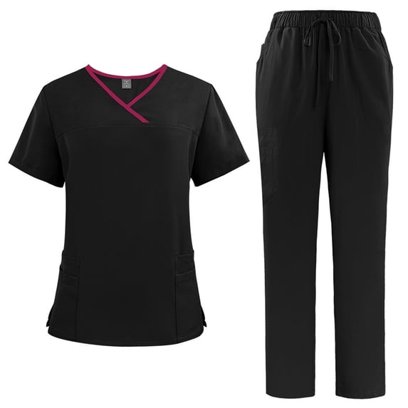 LHVUOA Women's Stylish Scrubs Healthcare Top, Breathable Stretch Scrub Shirts.