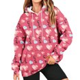 thumbnail image 1 of LHVUOA Women's Valentine's Day Hoodies Long Sleeve Heart Print Hoodies Comfy Top Outfits Fashion Y2k Clothes, 1 of 6