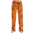 thumbnail image 1 of LHVUOA Womens Halloween Comfy Pajama Pants Fashion Halloween Printed Sleepwear Pant Casual Elastic Waist Pajama Pants, 1 of 7