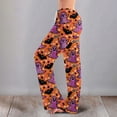 thumbnail image 1 of LHVUOA Womens Halloween Pajamas Pants Drawstring Stretch Cute Ghost Print Pjs Casual Plus Size Sleep Pants, 1 of 7