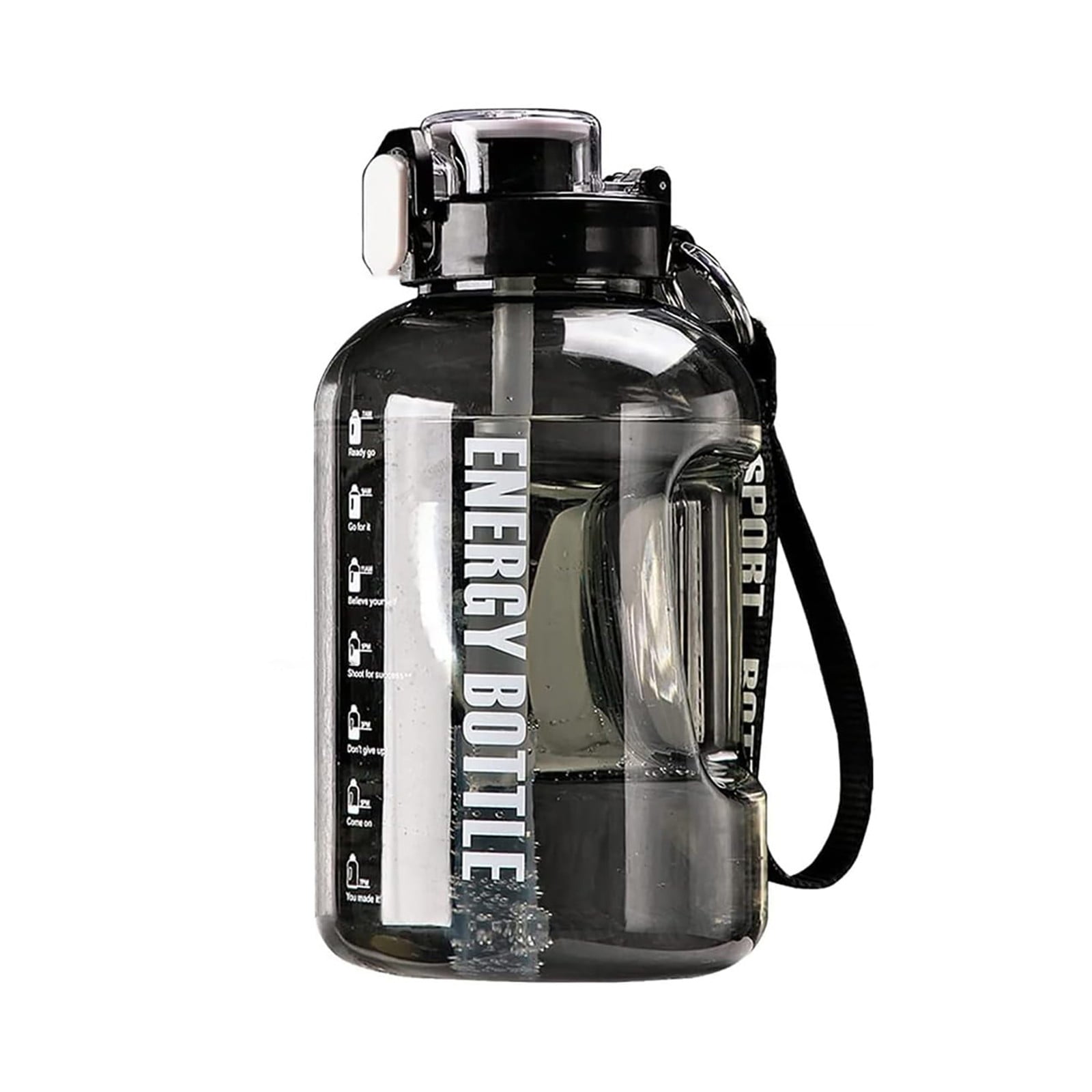 LHWEN 1 Gallon Water Bottle 85 Oz Motivational Time Marked Leak Proof Sports Water Bottle Non-Slip Handle Wide Mouth Reusable - Home Gym Outdoor Hydration Daily Intake Plan