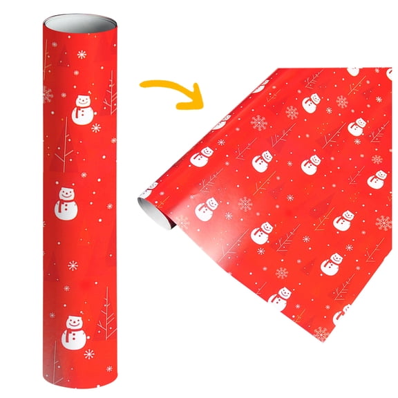 LHWEN 1 Piece Single Sided Christmas Wrapping Paper 4.11 Sq. Ft. Classic Santa Claus and Other Patterns Coated Paper Perfect for Gift Box Packaging Holiday Design Upgrade Gift