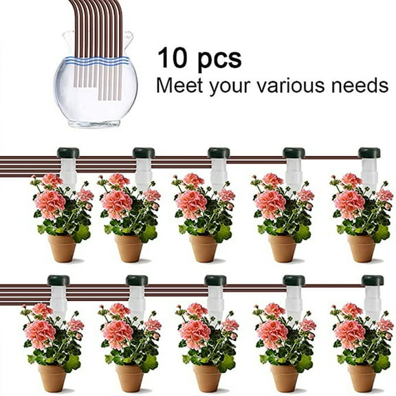 LHWEN 10 Pcs Automatic Ceramic Watering Tools for Indoor Outdoor Plants Easy to Use Self-Watering Irrigation Sticks for Patio Garden Potted Plants Hanging Baskets Promotes Root Health Weather