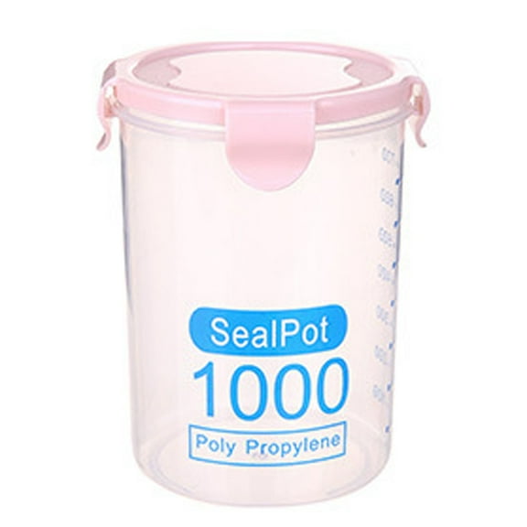 LHWEN 1000ml Plastic Storage Bottle Durable Pp Material Leak Proof Graduated Easy To Measure Can Be Used For Juice And Liquid Drinks Transparent Design 66g