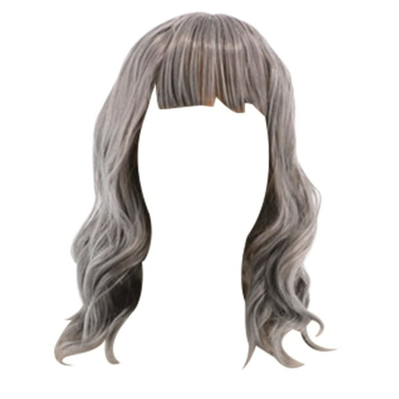 LHWEN 14in European Beauty Head Short Curly Wigs Air Liu Hai Ripple Curls For Women Wig Natural Looking Synthetic Heat Fiber Wigs Hair For Daily Party Use Beauty Salon Straight Hair Fun Lace