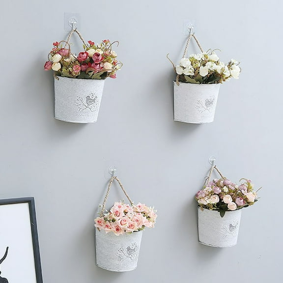 LHWEN 1PCVintage Bird Pattern Metal Vase Sturdy and Durable Home and Garden Decoration Adds Charm to Any Space Ideal Housewarming Gift Antique Pewter Flower Bucket Creates a Warm Inviting Atmosphere