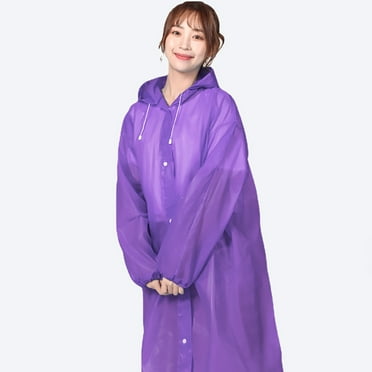 LHWEN 2 Pack Transparent EVA Rain Poncho Portable Lightweight Raincoat for Adults and Children Outdoor Hiking Camping Concerts Emergency Rain Gear Compact and Reusable Drifting Rain Jacket for Travel