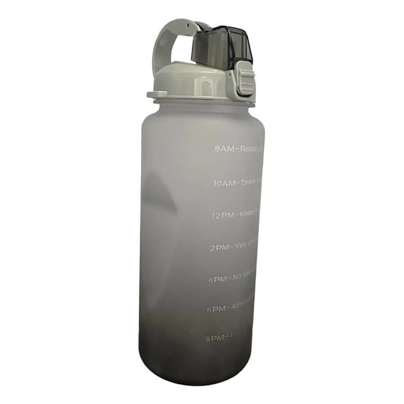 LHWEN 2200ml Outdoor Sports Water Bottle with Time Marker Portable Leak Proof Hiking and Camping Bottle Large Capacity for Gym Fitness and Outdoor Activities Tritan - Plastic with Secure Lid Lock