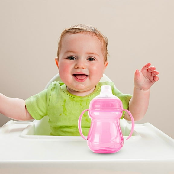 LHWEN 240ML Wide Caliber PP Baby Bottle with Handle Anti Drop Anti Flatulence Plastic Baby Bottle Easy Clean Comfortable Feeding Newborn Toddler Lightweight Perfect Grip Ideal for All Ages