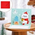 thumbnail image 1 of LHWEN 3D Greeting Card Creative Christmas Message Card Holiday Greeting Card Snowman Bear Design Christmas Card Space for Personal Messages -Up Card for Family Friends Festive Wishes, 1 of 5