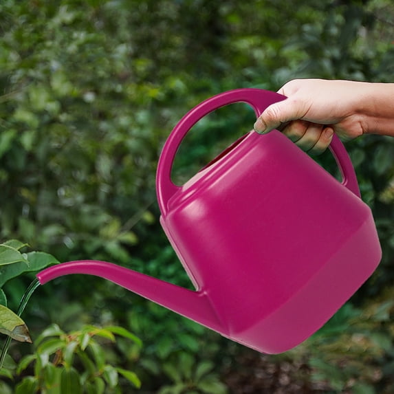 LHWEN 4l Large Capacity Garden Watering Can Durable Plastic With Long Spout For Precise Watering Lightweight And Portable With Ergonomic Handle Indoor And Outdoor Plants Succulent Garden Beds