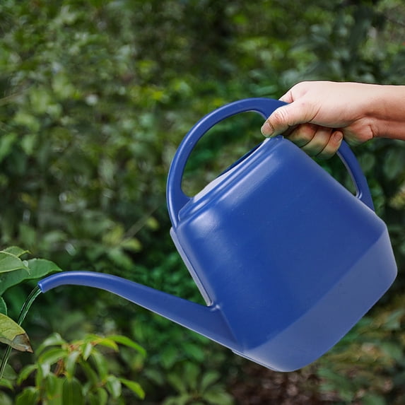 LHWEN 4l Large Capacity Garden Watering Can Durable Plastic With Long Spout For Precise Watering Lightweight And Portable With Ergonomic Handle Indoor And Outdoor Plants Succulent Garden Beds