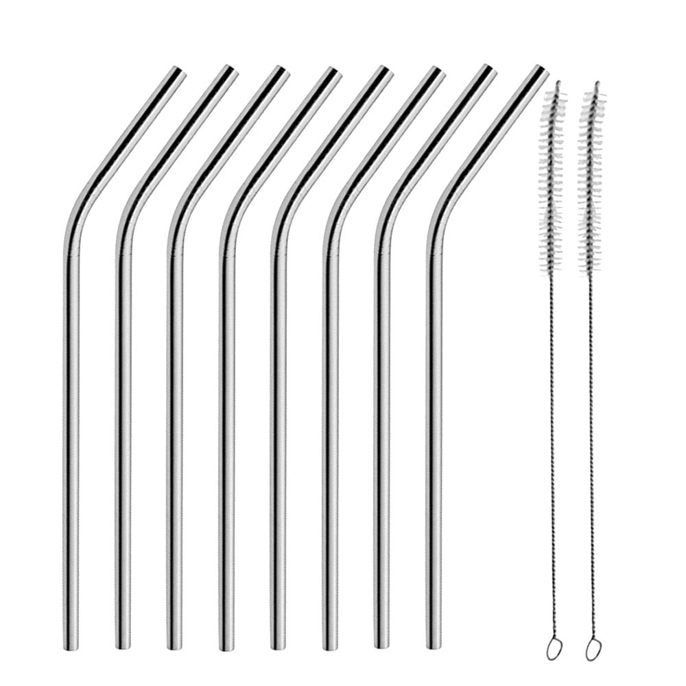 LHWEN 8 Long Stainless Steel Drinking Fits 20 Oz & 30 Oz Cups Brushed