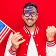 thumbnail image 1 of LHWEN 8 Styles American Flag Sunglasses Perfect for Patriotic Parties Independence Day Concerts and More Fun and Unique Designs High Quality Lightweight and Comfortable for Any Celebration, 1 of 4