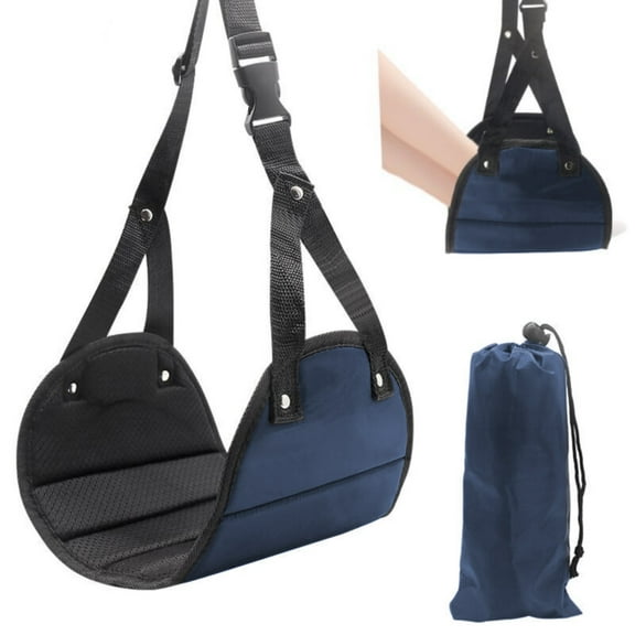 LHWEN Airplane Foot Rest Memory Foam Travel Accessory Adjustable Strap Portable Leg Support for Long Flights Train Car Comfort Lightweight Must Have for Travel