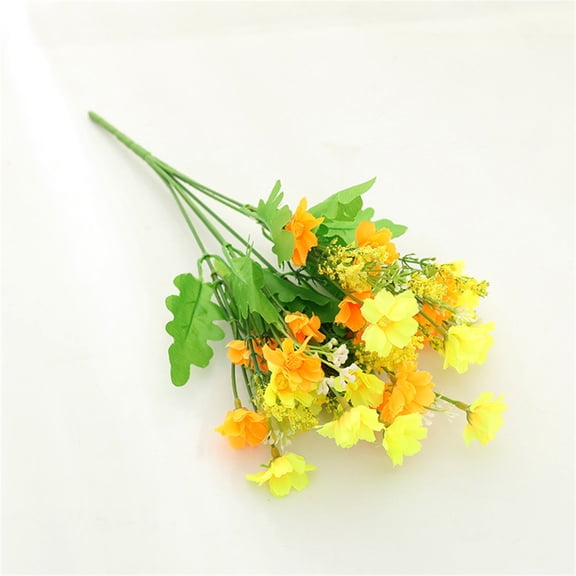 LHWEN Artificial Daisy Flowers Set of 6 Multicolor Wildflower Bushes for Home Decor Realistic Silk Plants for Indoor and Outdoor Decoration