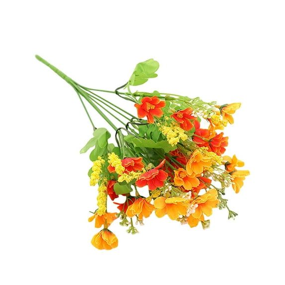 LHWEN Artificial Daisy Flowers Set of 6 Multicolor Wildflower Bushes for Home Decor Realistic Silk Plants for Indoor and Outdoor Decoration