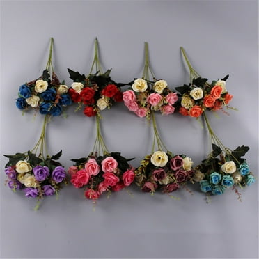 LHWEN Artificial Rose Silk Flowers 12-Pack for Home Wedding Christmas Decorations Realistic Plastic Flower Arrangements for Hotel Party Table Decor Non-Fading Roses for Indoor Outdoor Garden Decor