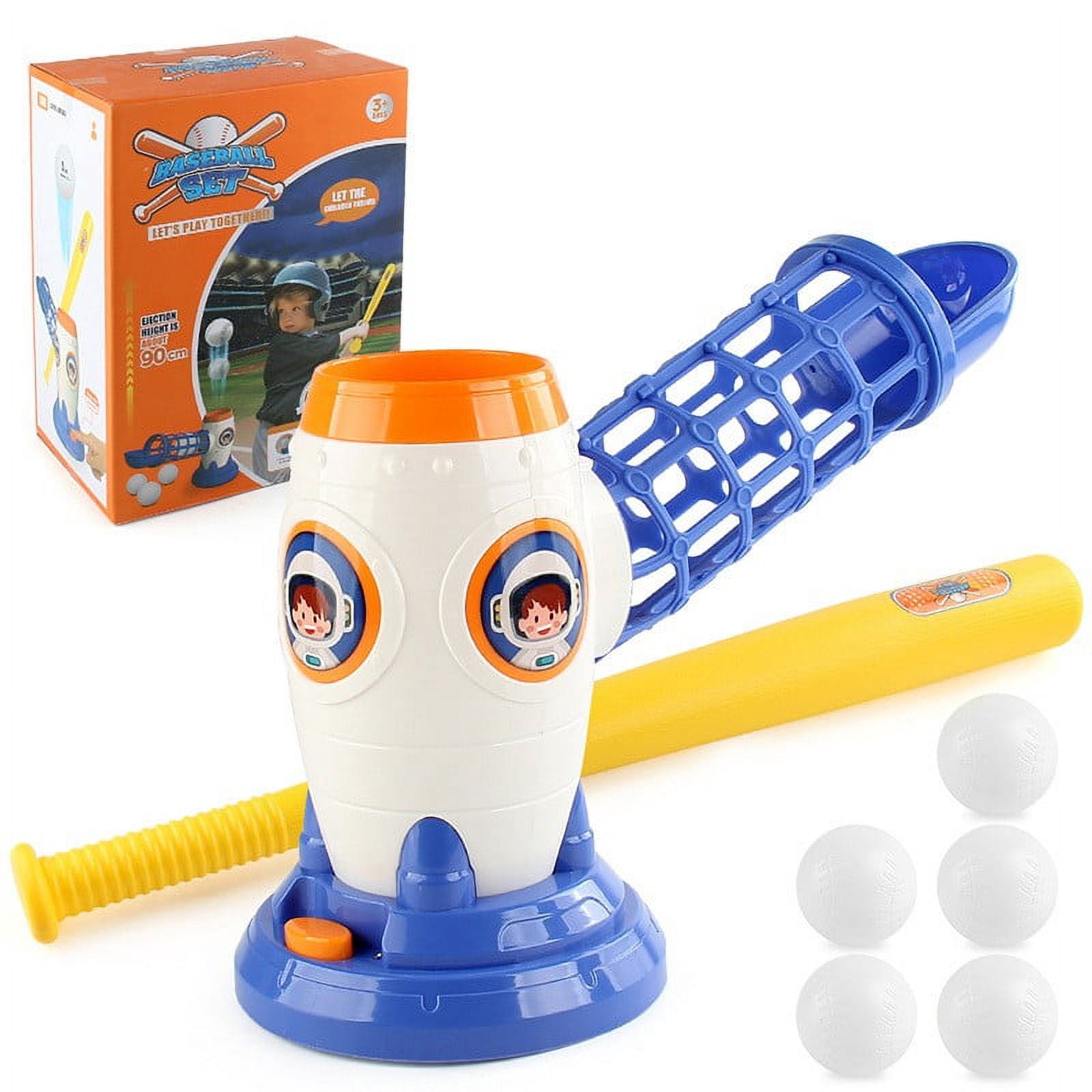 LHWEN Automatic RC Kids Baseball Pitching Machine Electronic T- Tee Set ...