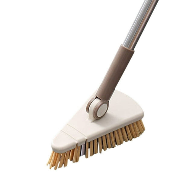 LHWEN Bath Tile Long Handled Scrubber Cleaning Brush 36 Inch Flexible Brush Head for Hard to Reach Corners Bathroom Shower Tub Wall and Mop Cleaning Comfortable Grip Designed with Hanging Holes