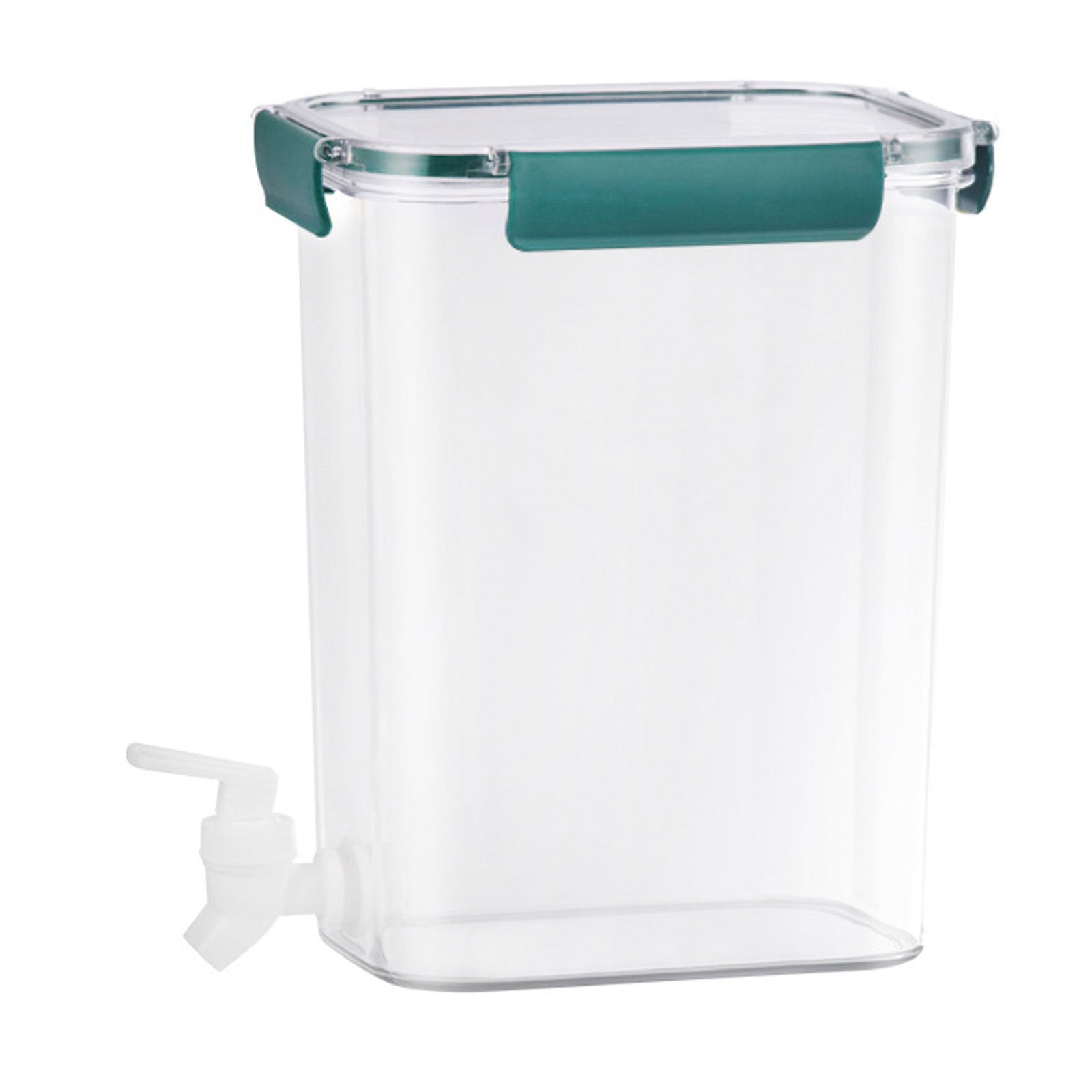 LHWEN Beverage Dispenser With Lid And Faucet 3.5L Food Grade Plastic Refrigerator Dispenser For Lemonade Cold Juice Iced Tea Injection Cooler Easy Pour Fits Most Fridges Large Opening Quick Lock Seal