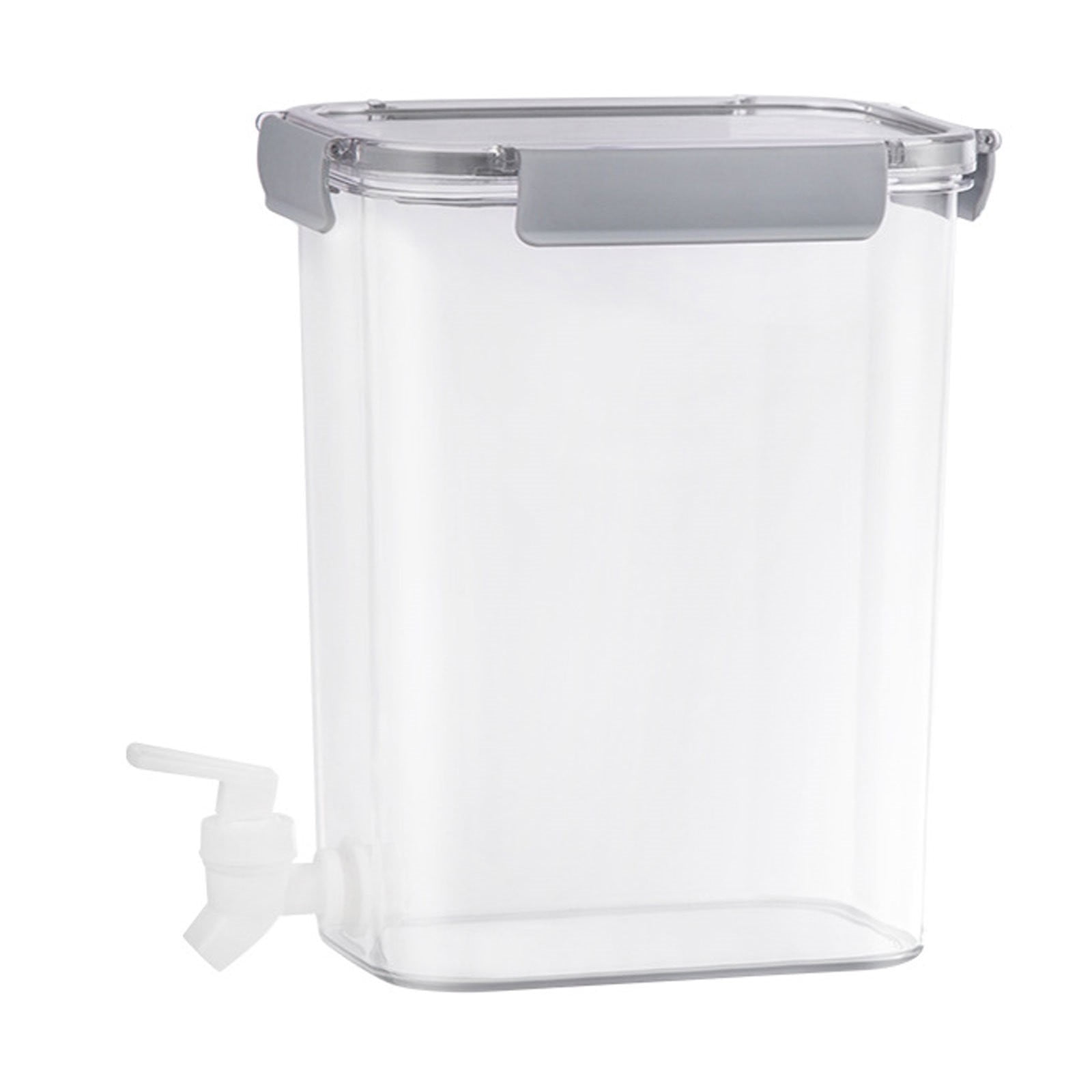 LHWEN Beverage Dispenser With Lid And Faucet 3.5L Food Grade Plastic Refrigerator Dispenser For Lemonade Cold Juice Iced Tea Injection Cooler Easy Pour Fits Most Fridges Large Opening Quick Lock Seal
