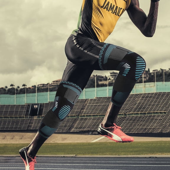 LHWEN Breathable Knee Pads for Running with 3D Knitting Technology and Gel Pad Support for Meniscus Tear and Joint Non-Slip Compression Sleeve for Sports Injury Recovery Suitable for Weightlifting