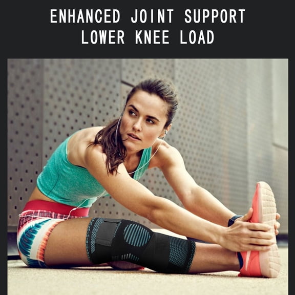 LHWEN Breathable Knee Pads for Running with 3D Knitting Technology and Gel Pad Support for Meniscus Tear and Joint Non-Slip Compression Sleeve for Sports Injury Recovery Suitable for Weightlifting