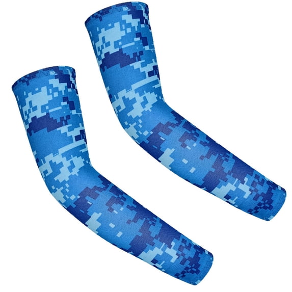 LHWEN Children's Elastic Arm Sleeves for Outdoor Sports Bright Colors 1 Pair Quick Drying Compression Arm Covers Ideal for Cycling Jogging Camping Basketball Tennis Beach Play Nylon Spandex