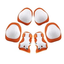 LHWEN Children's Protective Gear Set 6 Piece Biker Roller Skate Skateboard Gear for 2-8 Years Old Boys and Girls PVC Hard Thick Sponge Knee Wrist Pads Breathable Liner Skating Cycling Rollerblading Sp