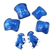 LHWEN Children's Roller Skating Protector Set 6 In 1 Protective Gear Knee Wrist Guards Adjustable Sponge Cushion Equipment for Skating Skateboarding Outdoor Sports Soft Pads