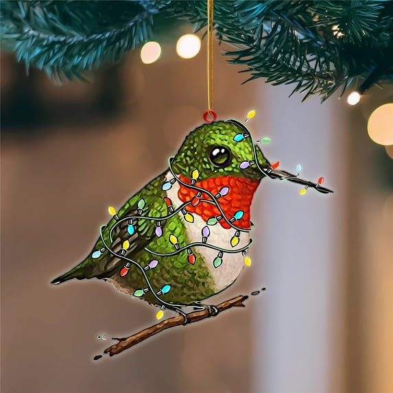 LHWEN Christmas Acrylic Hanging Ornament Thanksgiving Vacation Wooden Pendant Funny Christmas Tree Decor Home Holiday Party Gifts Fine Workmanship Rich Colors Classic Design Adorable Animals