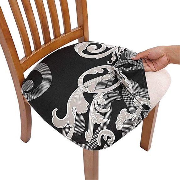 LHWEN Christmas Chair Slipcovers Dining Room Chair Protector Elastic Stretch Home Decor Upholstered Chairs Bar Stools Patio Chairs Machine Washable Wrinkle 95% Polyester 5% Spandex