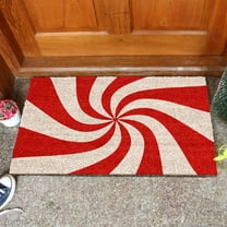 LHWEN Christmas Doormat Non-Slip Soft Absorbent Polyester Floor Mat Festive Home Decor Entryway Rug Christmas-Themed Patterns Perfect Gift Idea for Friends and Family