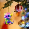 thumbnail image 1 of LHWEN Christmas Flying Dragon Baby Tree Decoration Acrylic Ornament Exquisite Pendant Party Home Decor Gift Material Lifelike Design Bright Colors Festive Charm Multifunctional Use, 1 of 4
