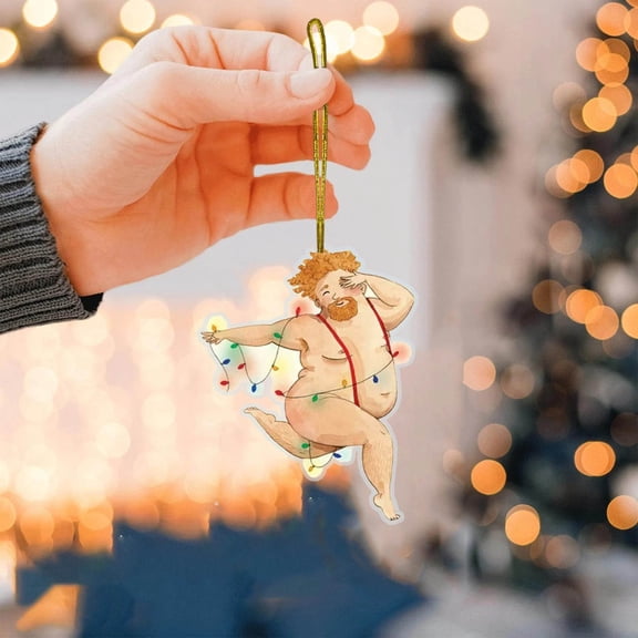 LHWEN Christmas Movie Hanging Plane Ornament Tree Decoration Car Mirror Acrylic Keepsake Multi-Purpose Decor Gift Tags Farmhouse Theme Parties Backpack Hanger