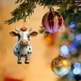 thumbnail image 1 of LHWEN Christmas Ornament Cute Cartoon Cow Car Pendant Home Tree Decoration Christmas Tree Ornament for Family Friends Birthday Valentine Gift Hanging Decor for Backpack Door Window School Bag, 1 of 5