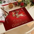 thumbnail image 1 of LHWEN Christmas Placemats 32x21 cm Red Polyester Linen Holiday Table Mats Snowflake Design Washable and Seasonal Winter Decor for Dining Table Ideal for Daily Use Parties and Receptions Wrinkle-Proof, 1 of 3